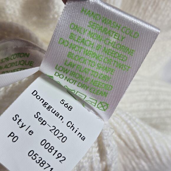 Lilly Pulitzer Ginny Pearl Sweater Womens XL NEW White Embellished Puff Sleeves - Picture 12 of 12